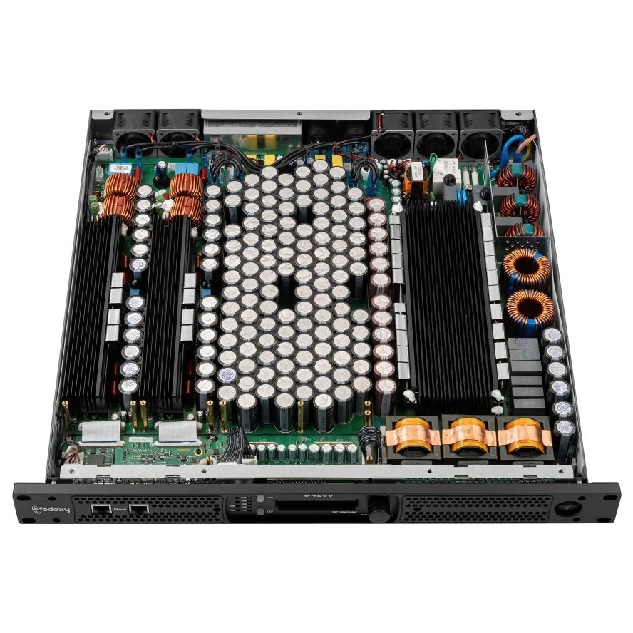 DSP and Dante Class D 4200Watts 2Channel 1U Screen Amplifier Home Theater Professional Sound Amplifier Audio