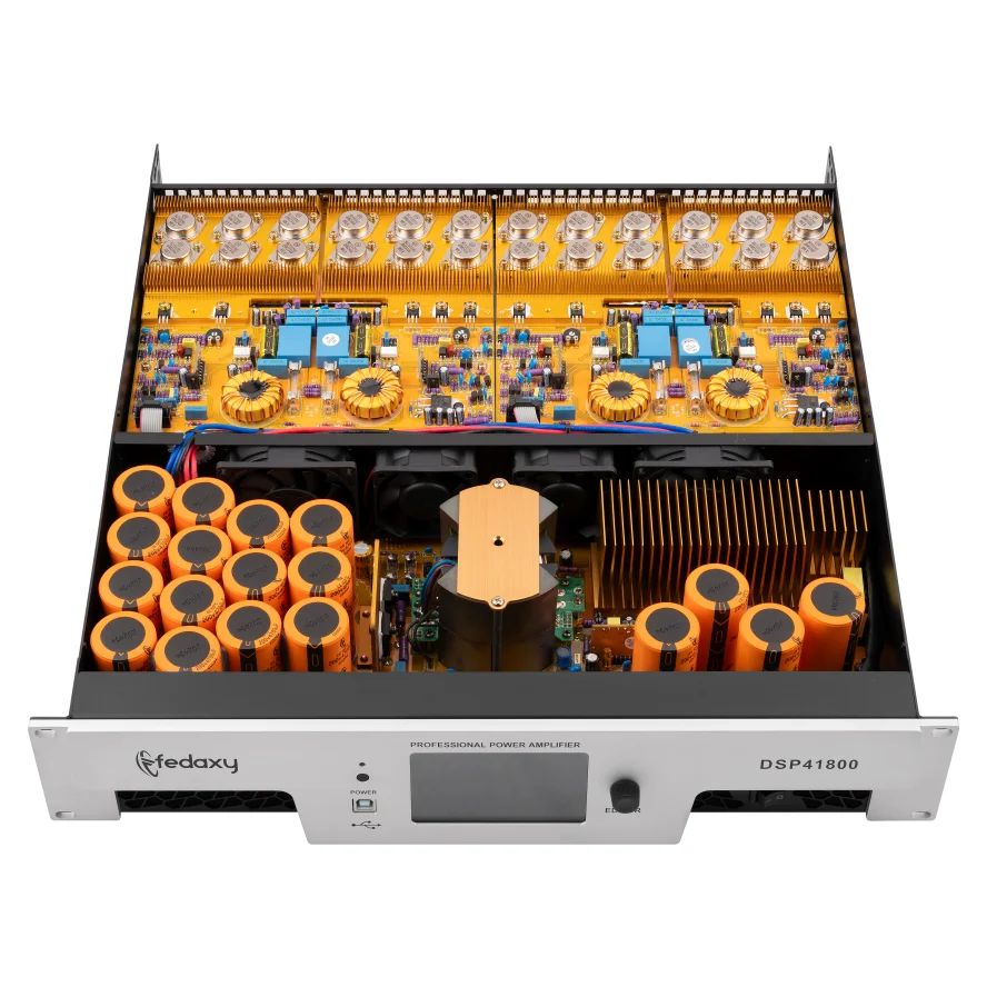DSP China High End Amplifier 4Channel 1800Watts 2U Class SMP DSP Pro Karaoke Amplifier Audio