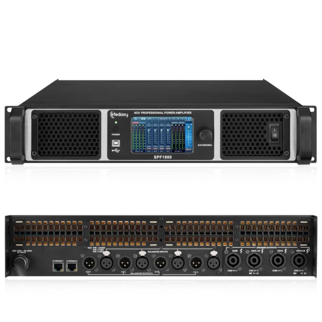 Hot Selling DSP Professional Amplifiers 4 Channel 1000watts Amplifier for Dj Stage Performance